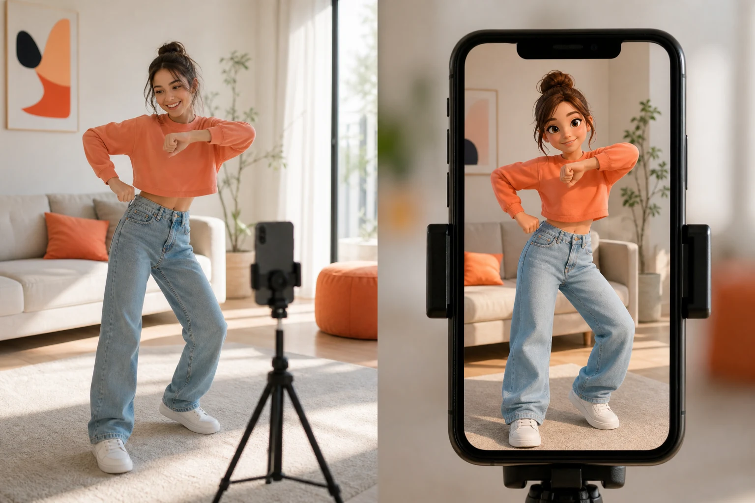 Motion Control transferring a dance to an animated character